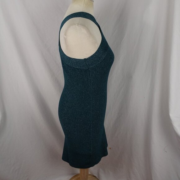 Sincerely Jules Women Bodycon Green Metallic Dress Size L - Picture 4 of 8